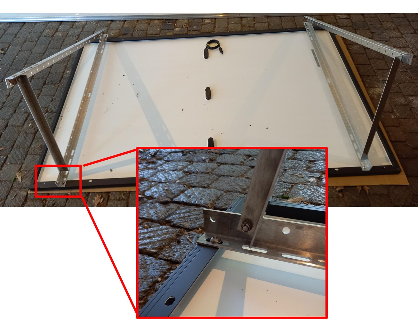 Halterung Solarmodul bis 118cm, Flachdach, Alu, Set für 1 Modul