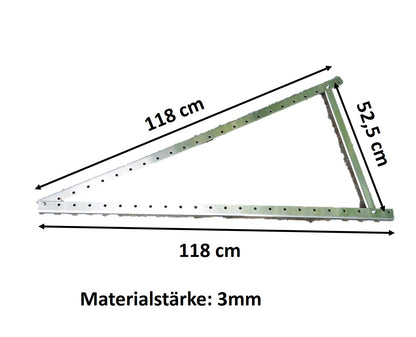 Halterung Solarmodul bis 118cm, Flachdach, Alu, Set für 1 Modul