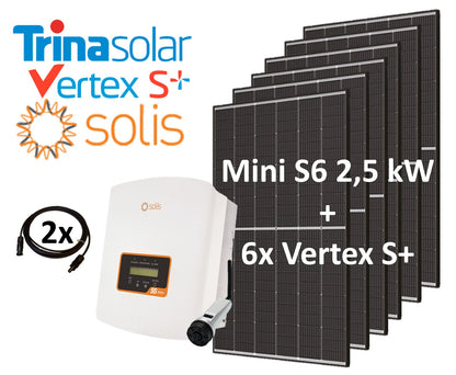 PV-Set: 6x Trina 445W = 2,67 kW mit  Solis mini S6 Wechselrichter S6-GR1P2.5K-M