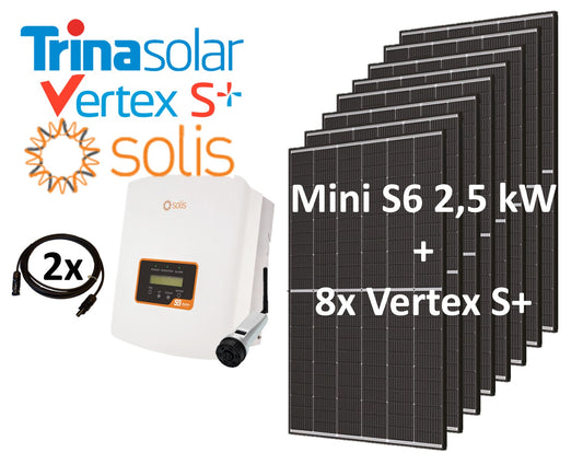 PV-Set: 8x Trina 445W = 3,56 kW mit  Solis mini S6 Wechselrichter S6-GR1P2.5K-M