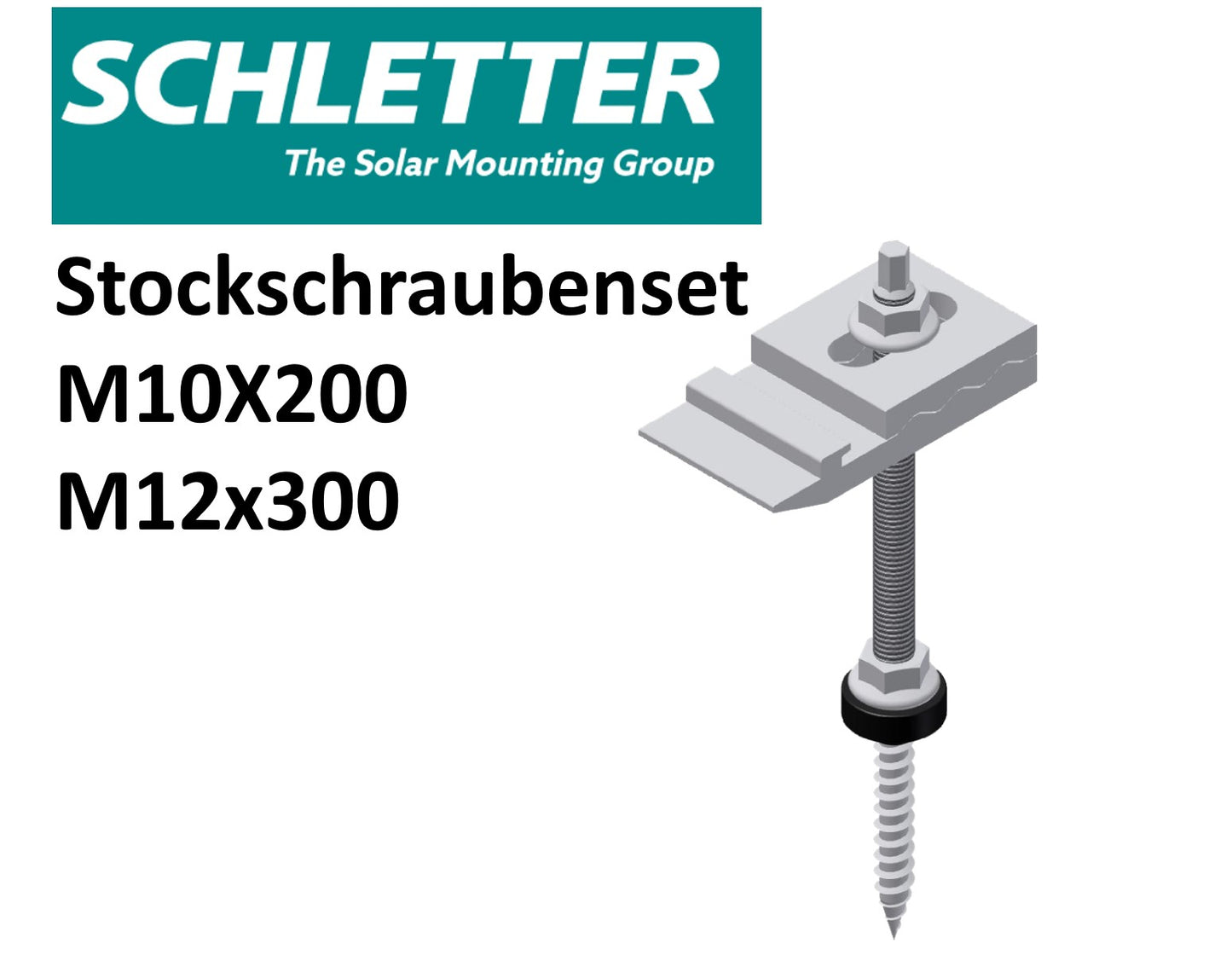 Schletter Stockschraube mit Aufsatzteil Klicktop