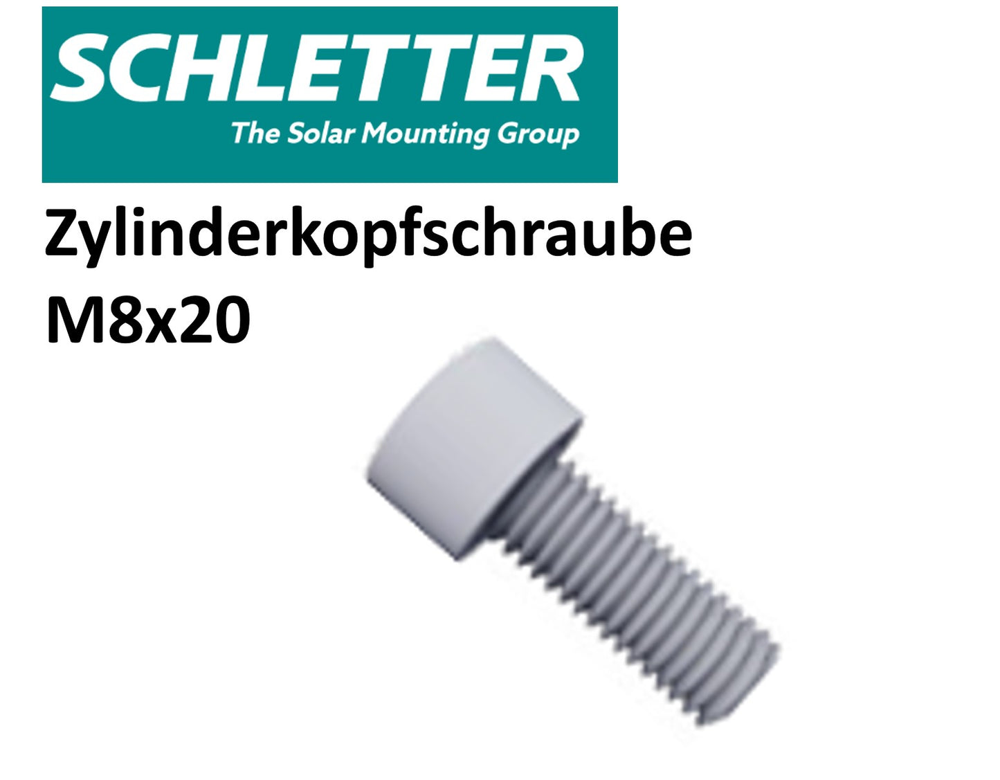 Schletter Zylinderkopfschraube M8x20