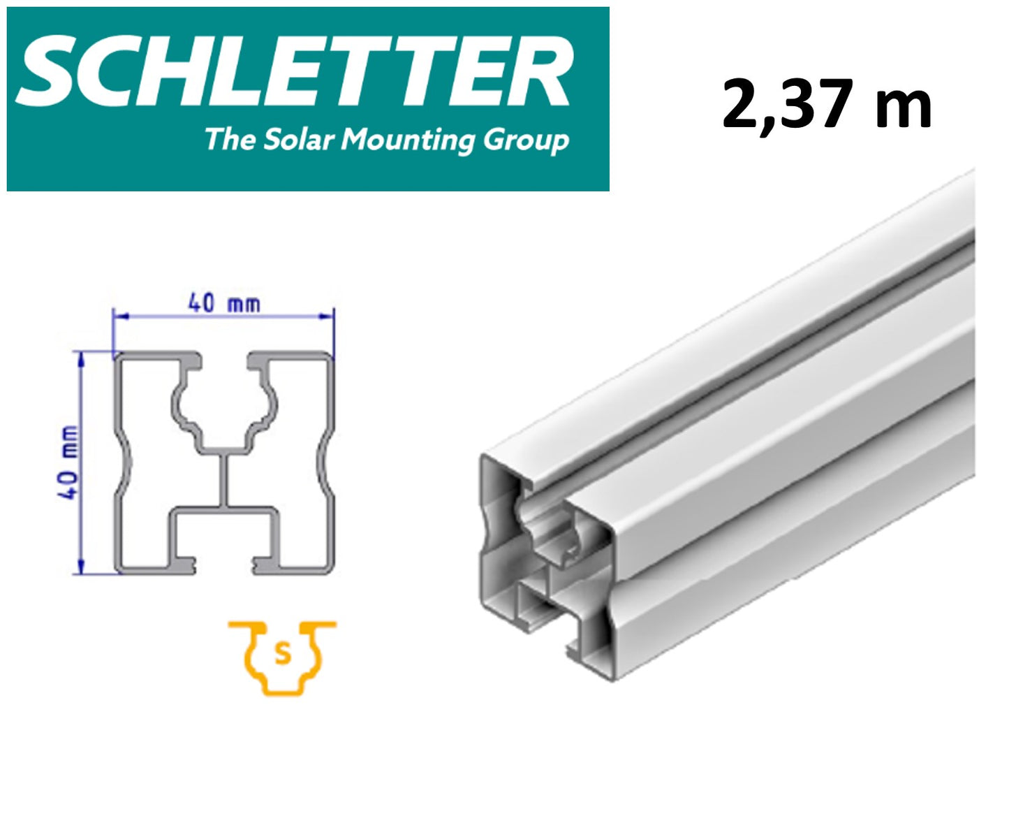 Schletter Solo - Modultrageprofil Montageprofil