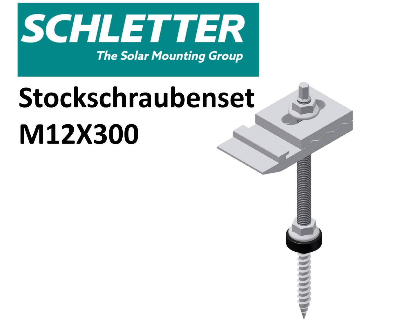 Schletter Stockschraube mit Aufsatzteil Klicktop